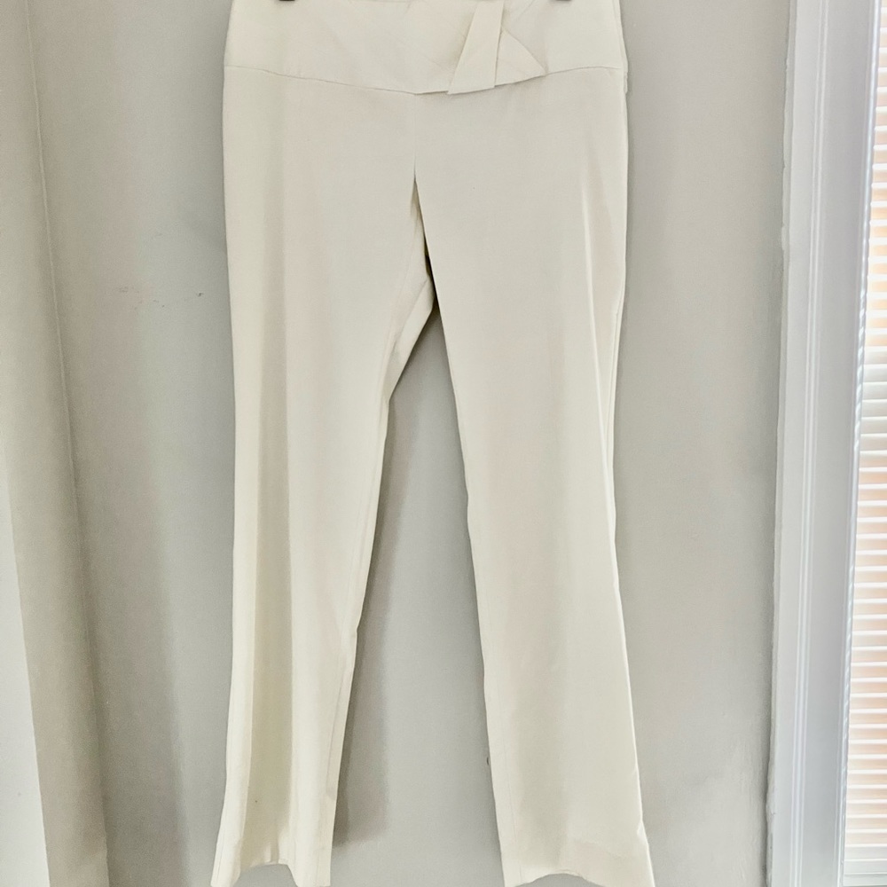 The Limited Drew Fit Boot Cut Cream Pants 8 New